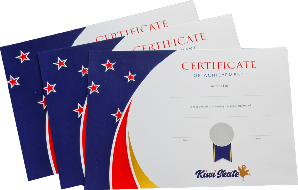 Kiwi Skate certificates