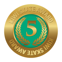 Kiwi Skate Level 5 award sticker