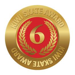 Kiwi Skate Level 6 award sticker