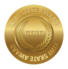 Kiwi Skate Gold award sticker